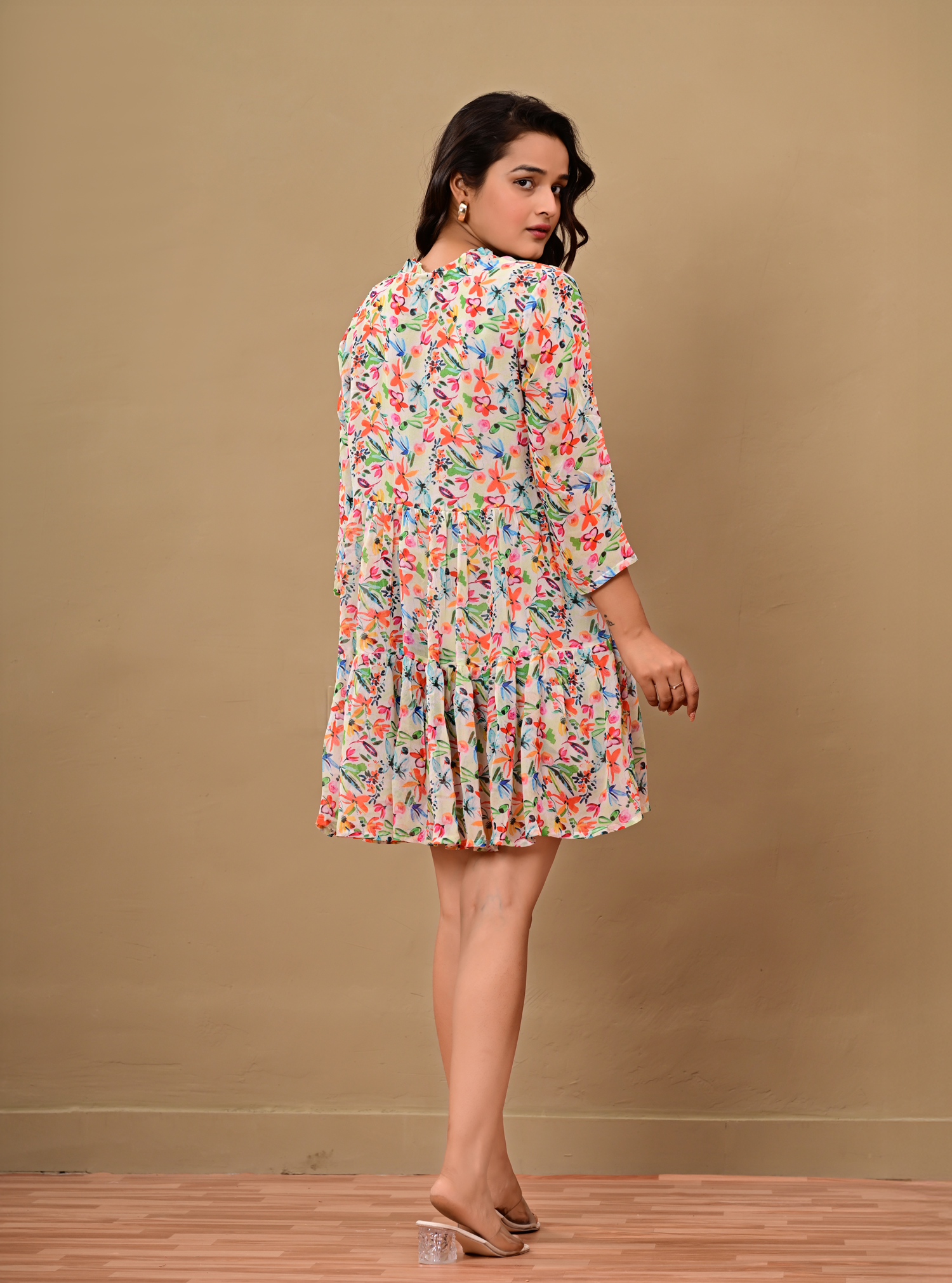 TROPICAL BLOOM MINI DRESS