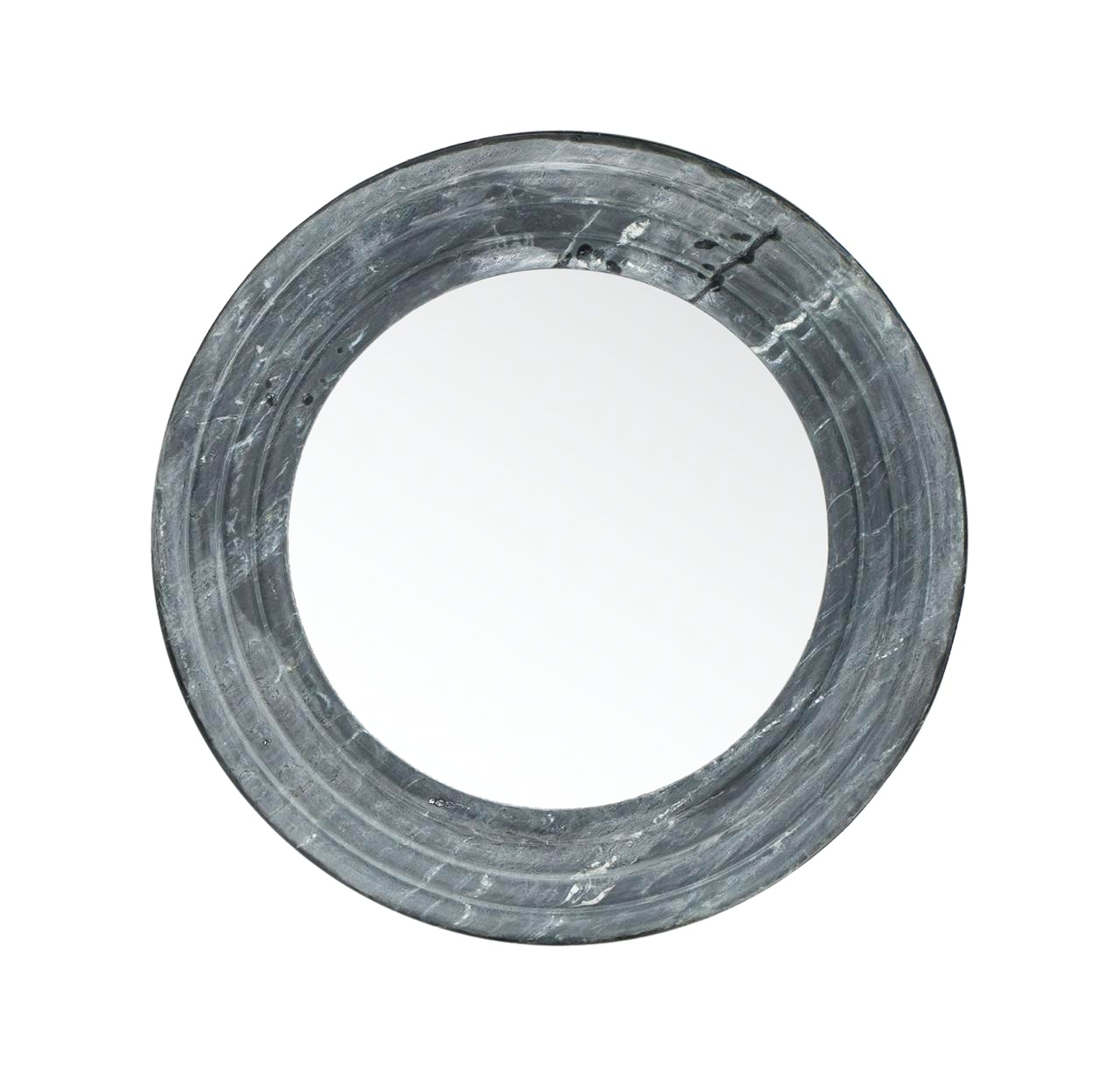 Graphite Wave  Mirror