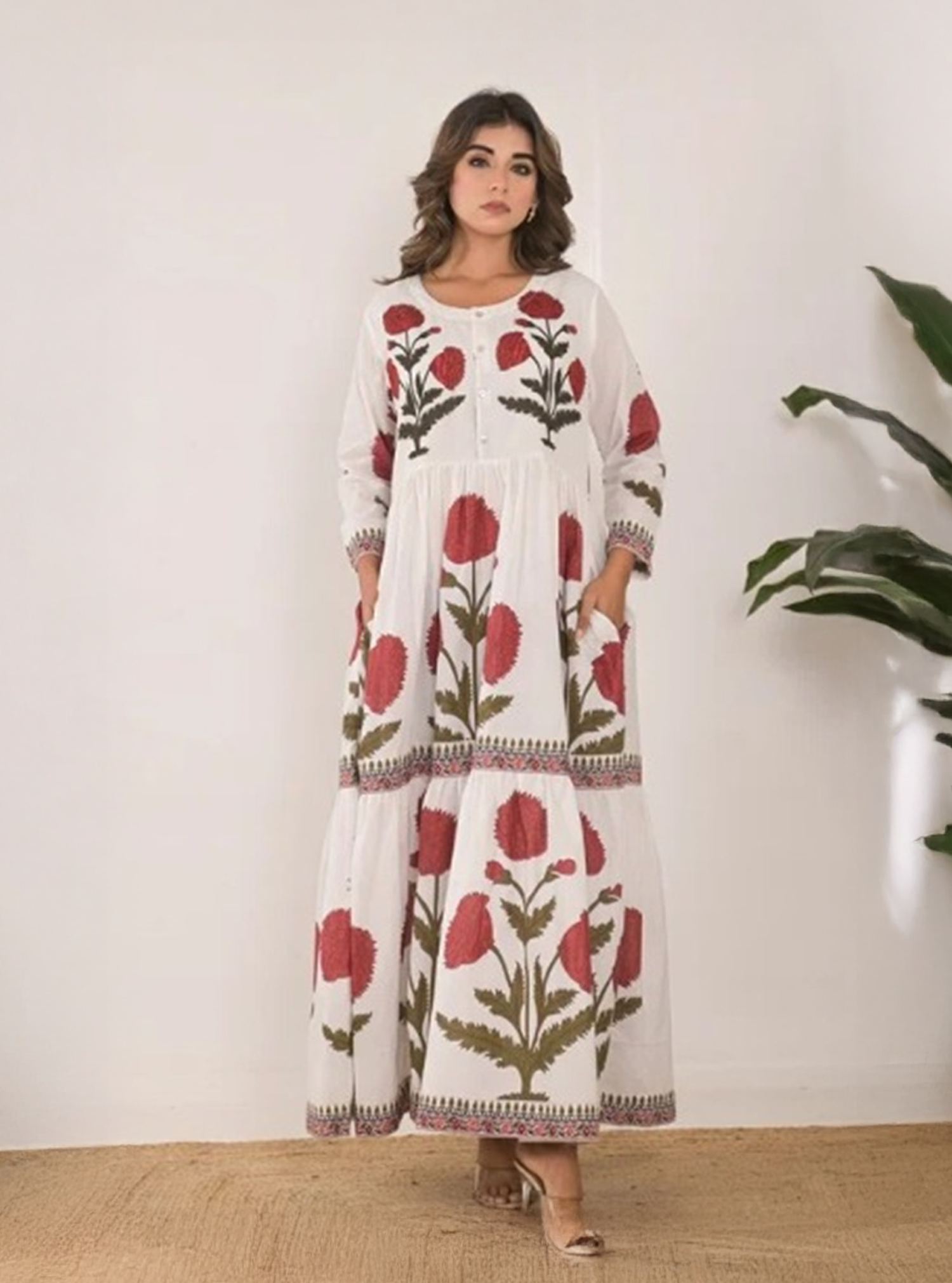 PRINTED COTTON MAXI