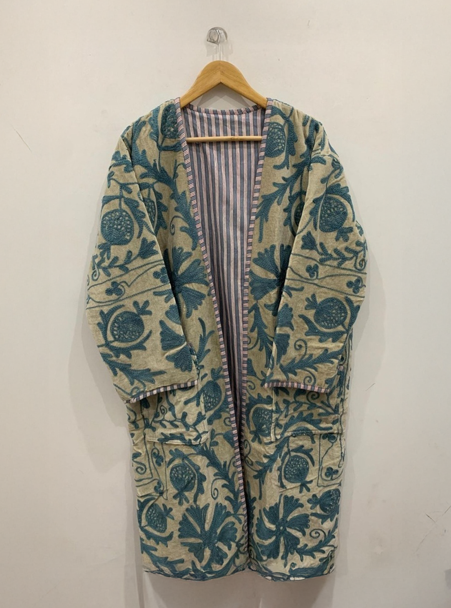 TEAL BLOOM COAT