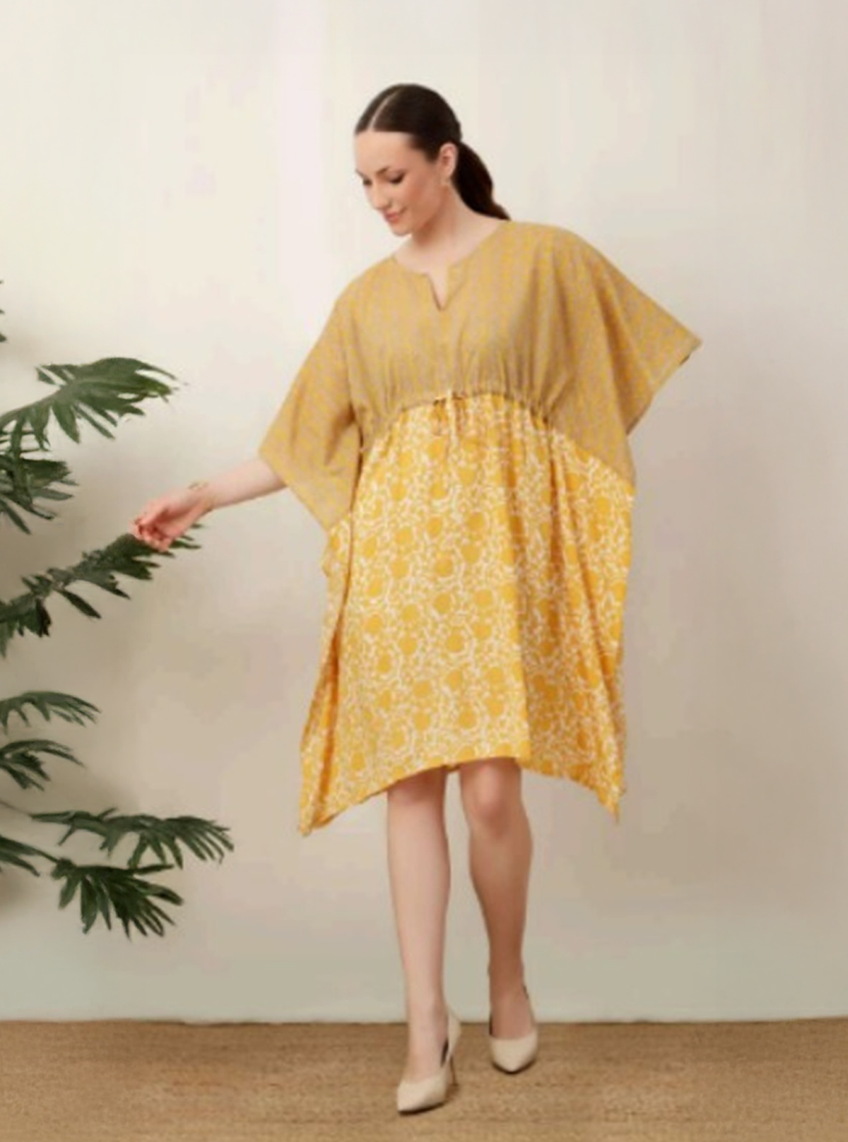 TWO-TONE TUNIC DRESS