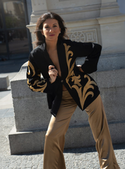 EMBROIDERED KIMONO-STYLE BLAZER