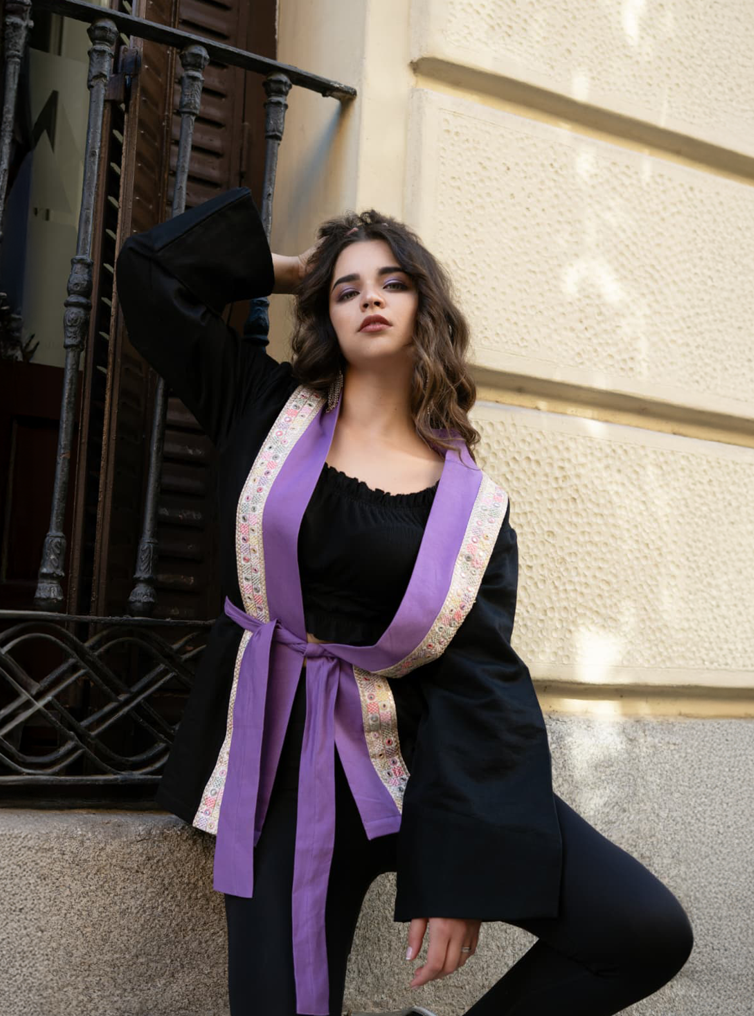 TWO-TONE KIMONO