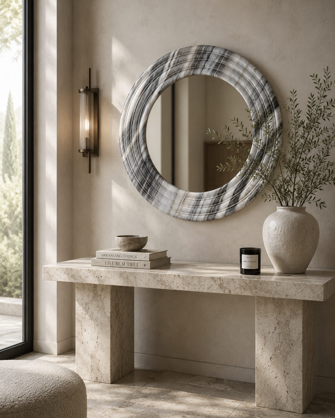 Silver Veil  Mirror