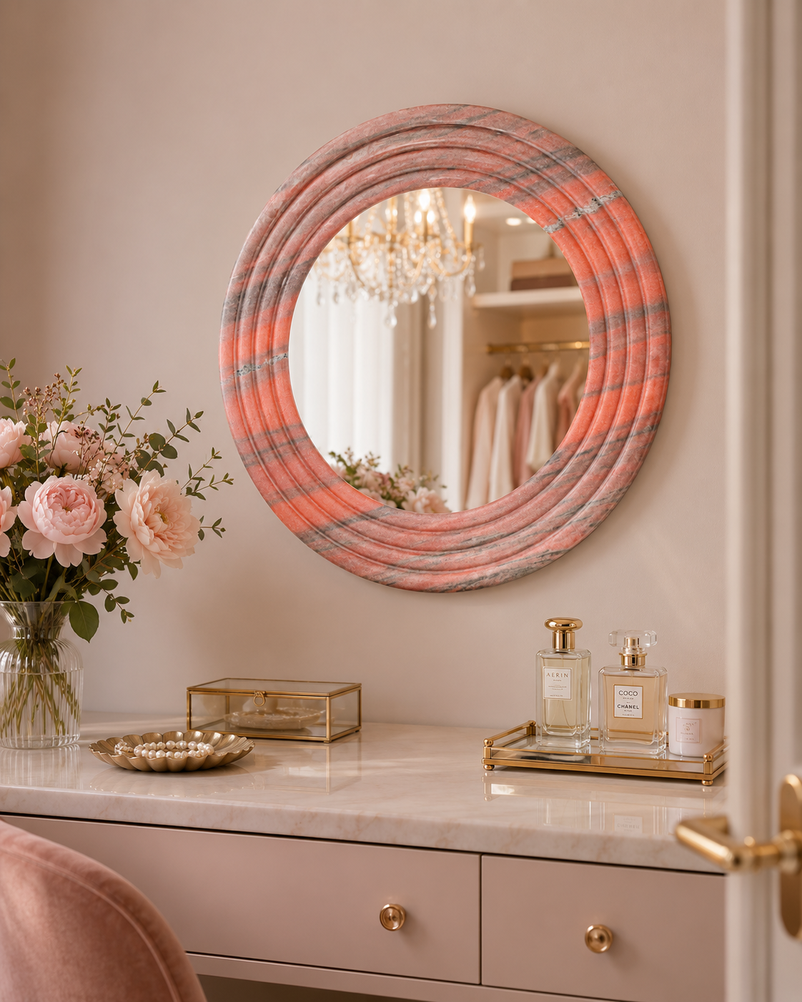 Coral Mist Mirror
